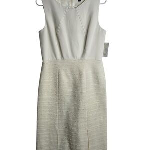 Carlisle Collection Sz  4 Sleeveless Mixed Media Knee Length Sheath New 3527